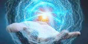 Vibration de la thérapie holistique d'Ascension, de Connexion sous forme d'une sphère d'ondes